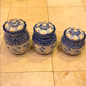Set of 3 Temp-tations ceramic jars